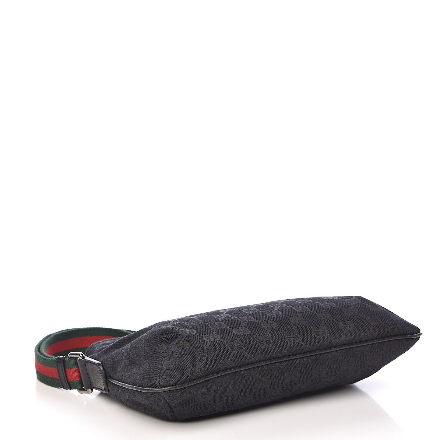 Monogram Web Small Flat Messenger Crossbody Black