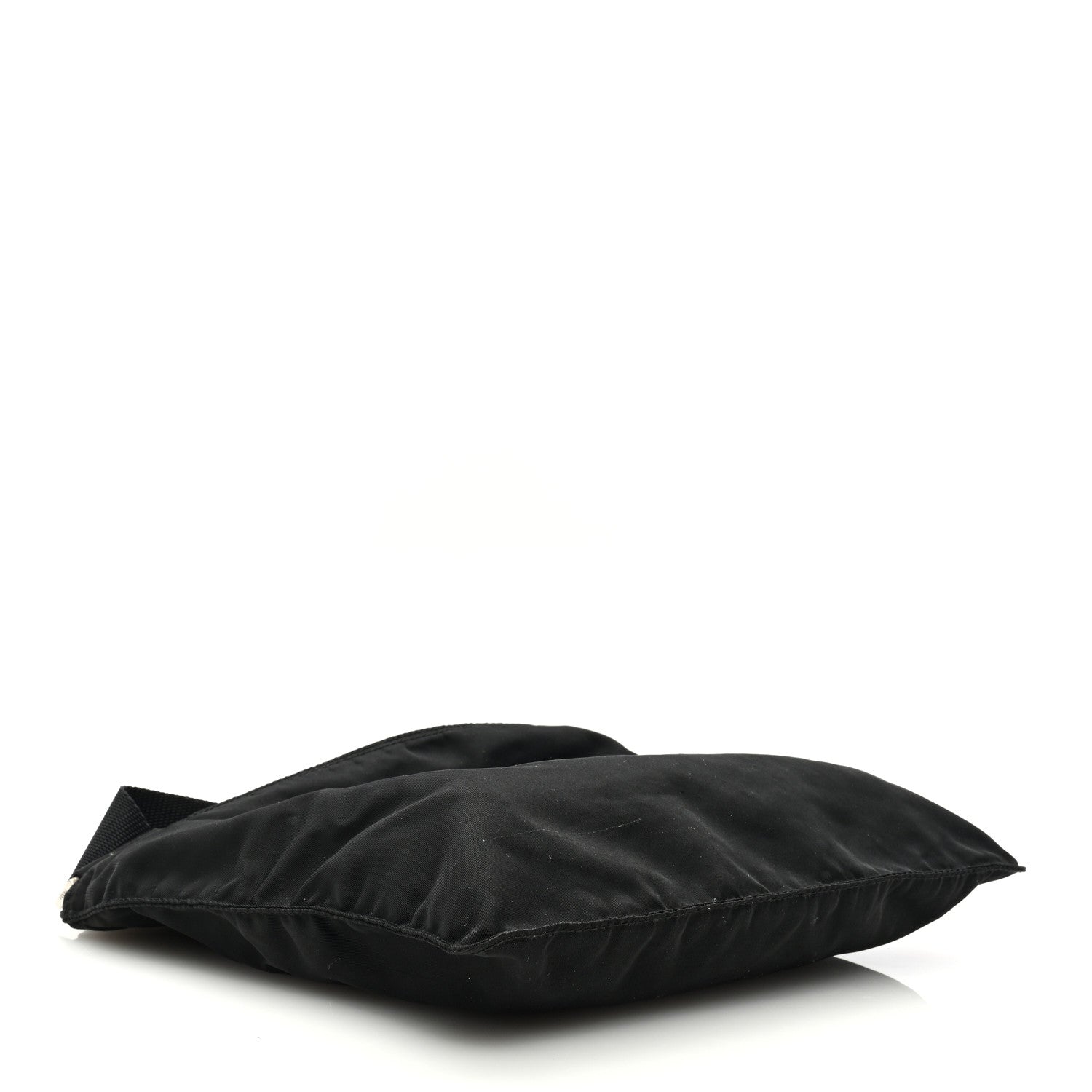 Prada Tessuto Nylon Saffiano Flat Messenger Bag Black 4 of 9