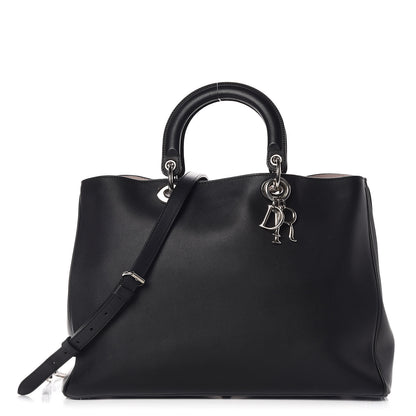 Christian Dior Smooth Calfskin Large Diorissimo Tote Black Rose Poudre 1 of 21