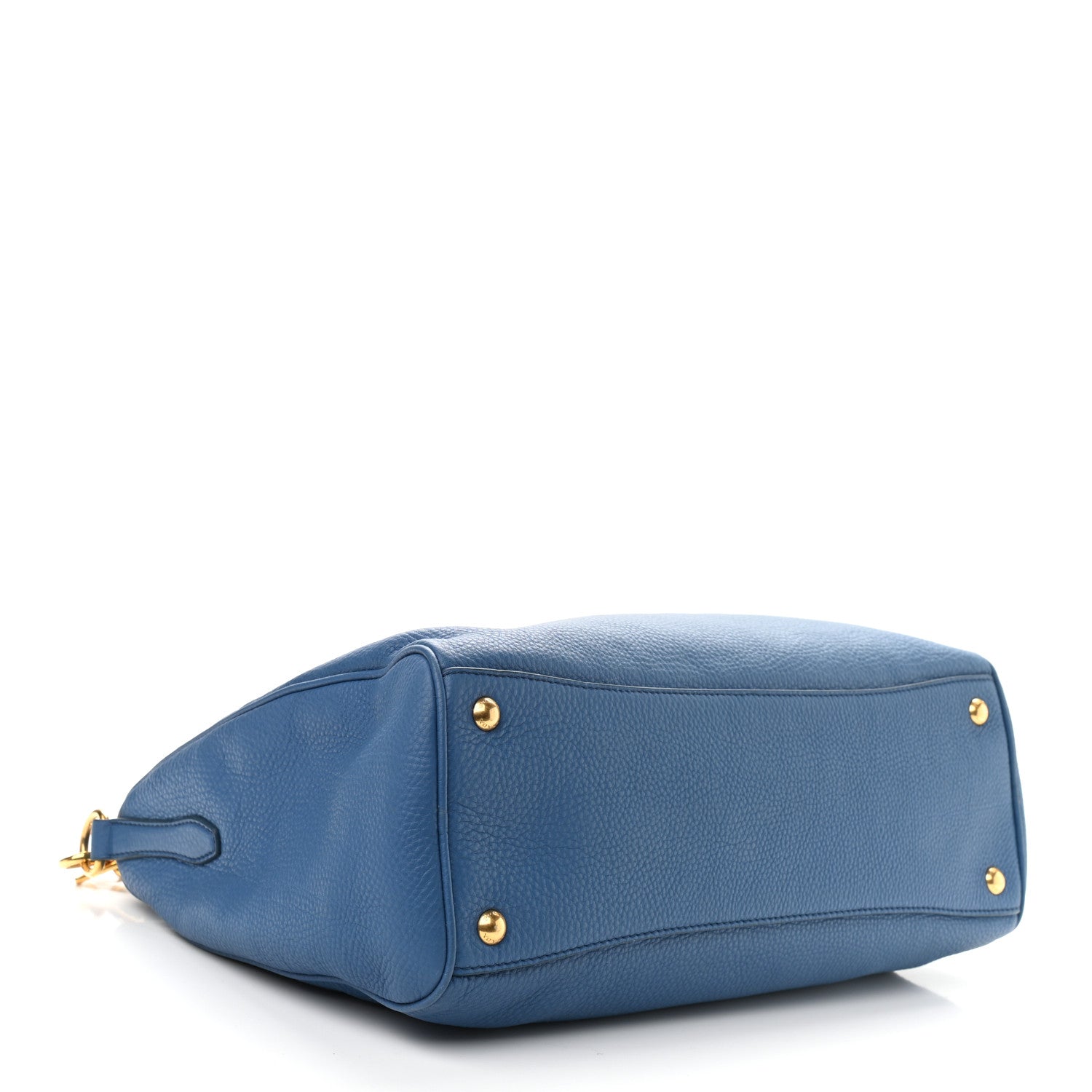 Prada Vitello Daino Bauletto Tote Cobalto 3 of 13