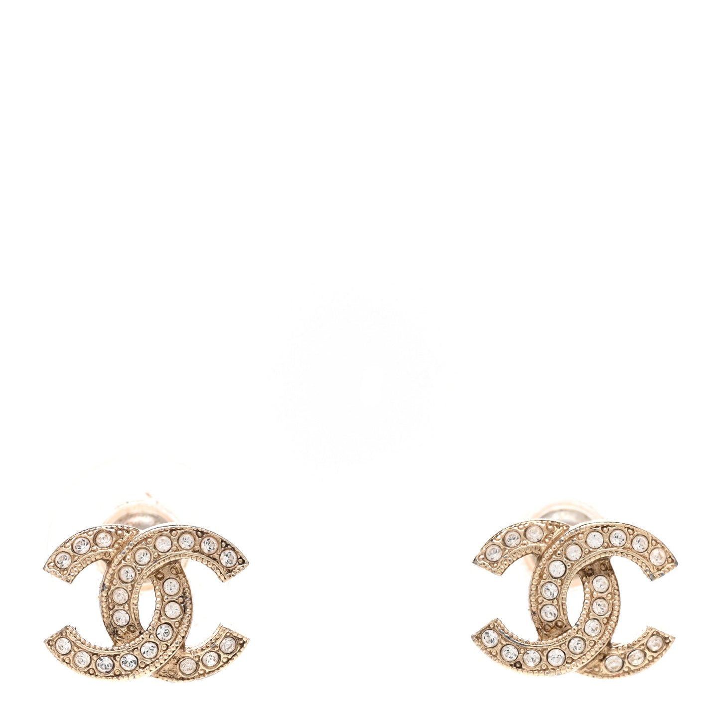 Crystal CC Earrings Gold