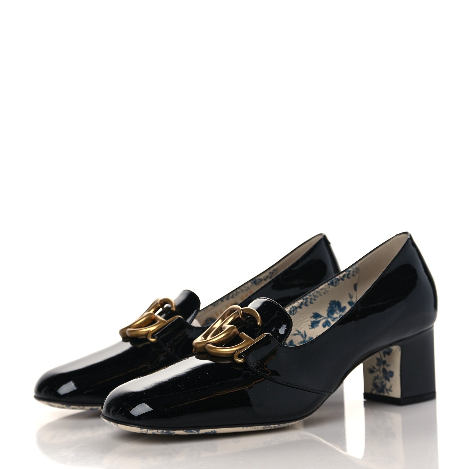 Gucci Vernice GG Victoire 55mm Loafer Pumps 39.5 Black 3 of 8