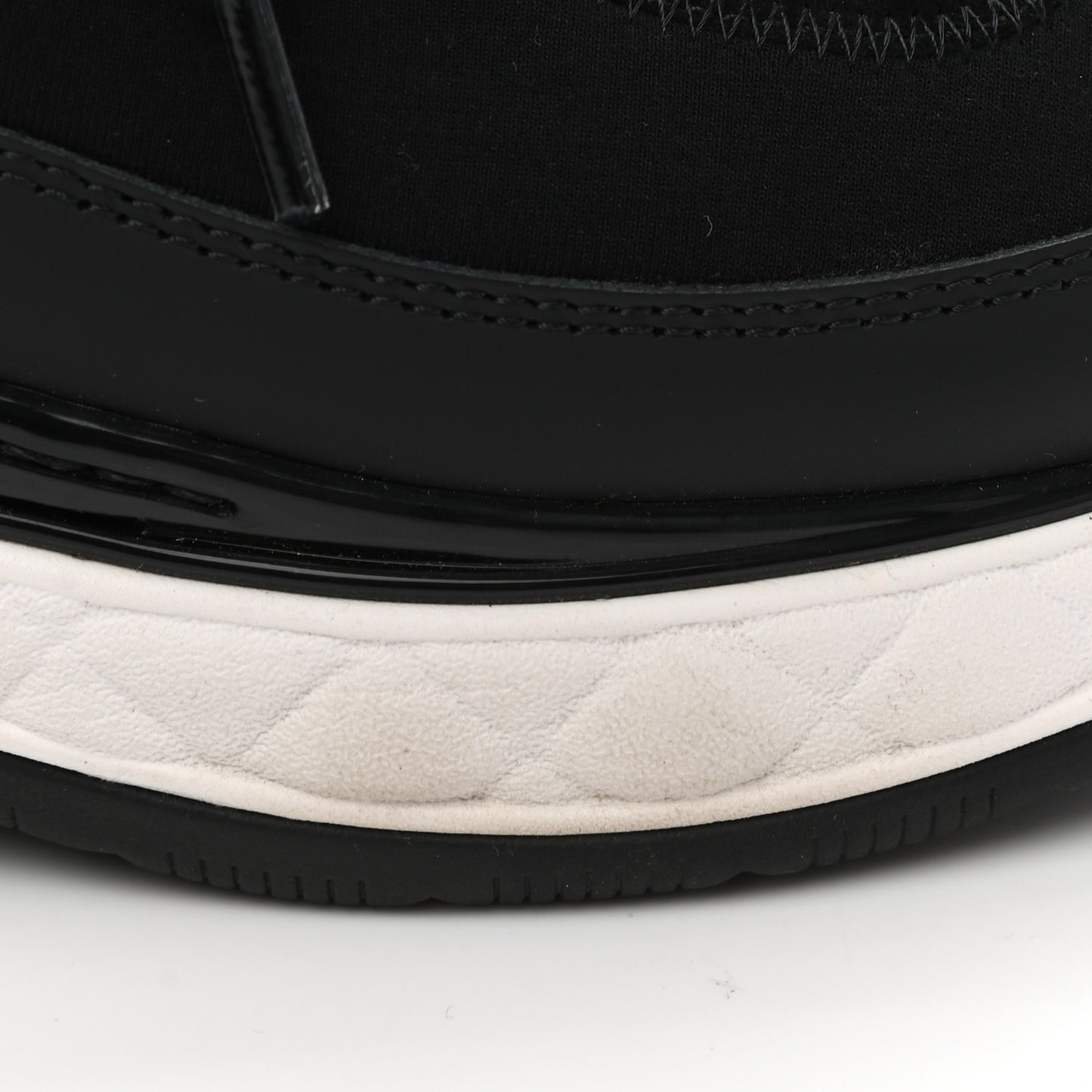 Velvet Calfskin Mixed Fibers CC Sneakers 35 Black