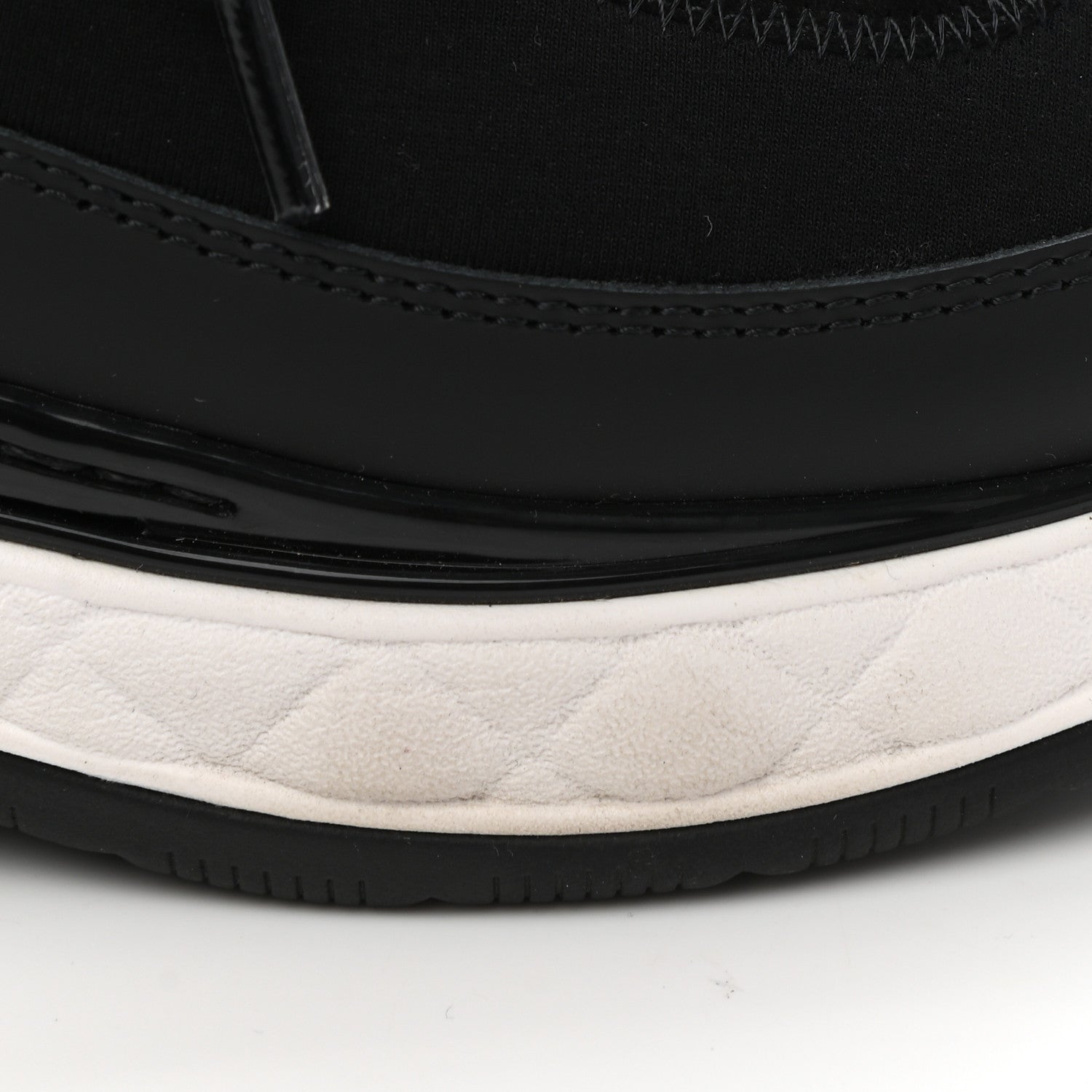 Chanel Velvet Calfskin Mixed Fibers CC Sneakers 35 Black 9 of 10