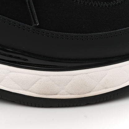 Chanel Velvet Calfskin Mixed Fibers CC Sneakers 35 Black 9 of 10