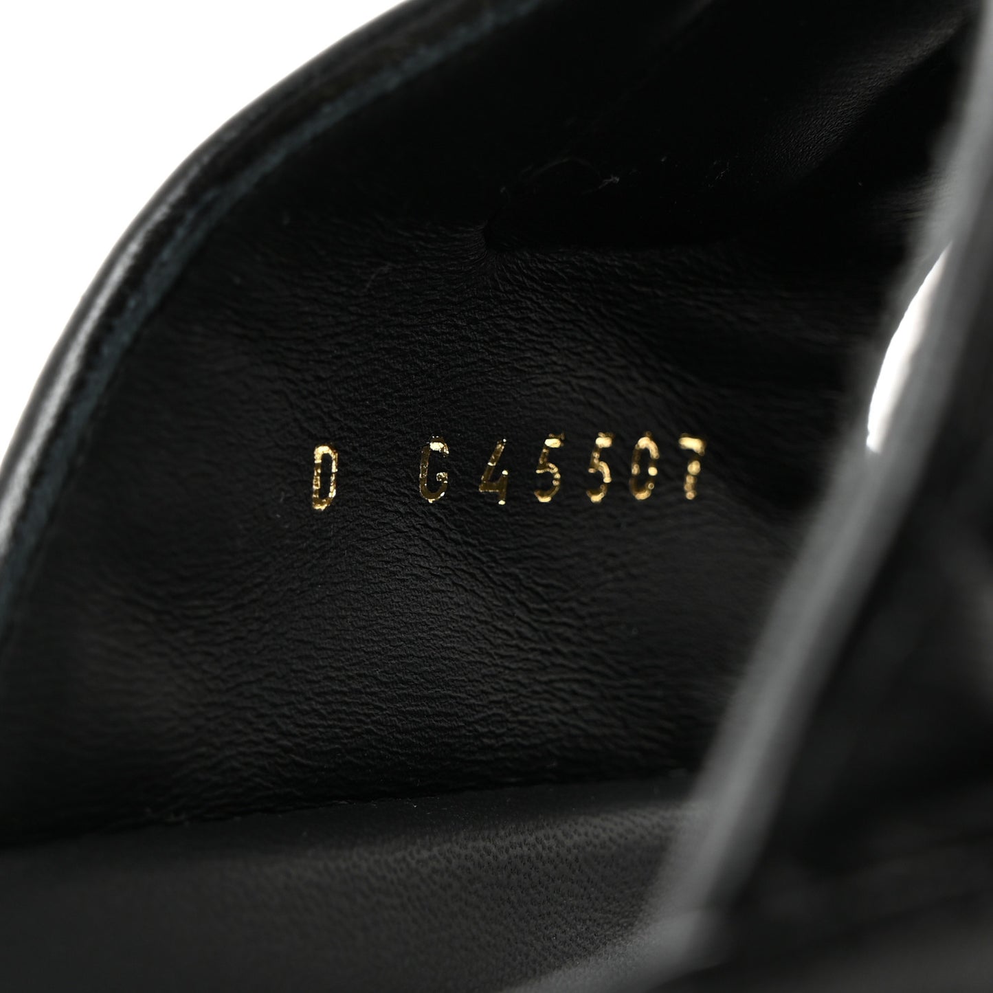 Lambskin Quilted Velcro Dad Chain CC Slide Sandals 39 Black
