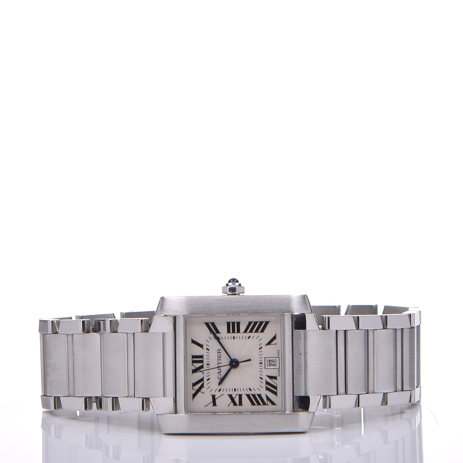 Cartier Stainless Steel 28mm Tank Francaise Automatic Watch 3 of 7