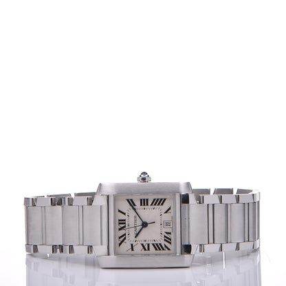 Cartier Stainless Steel 28mm Tank Francaise Automatic Watch 3 of 7