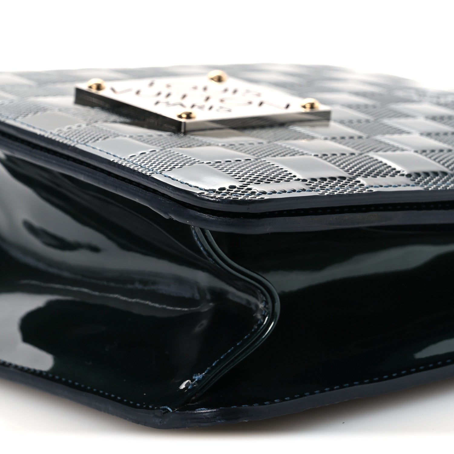 Louis Vuitton Damier Vernis Club Petrole Blue 9 of 16