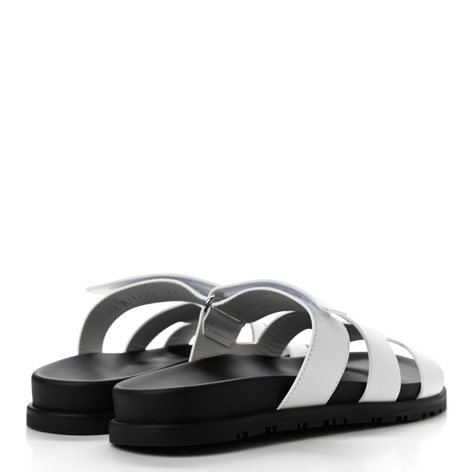 Hermes Calfskin Womens Chypre Sandals 38 White 4 of 9