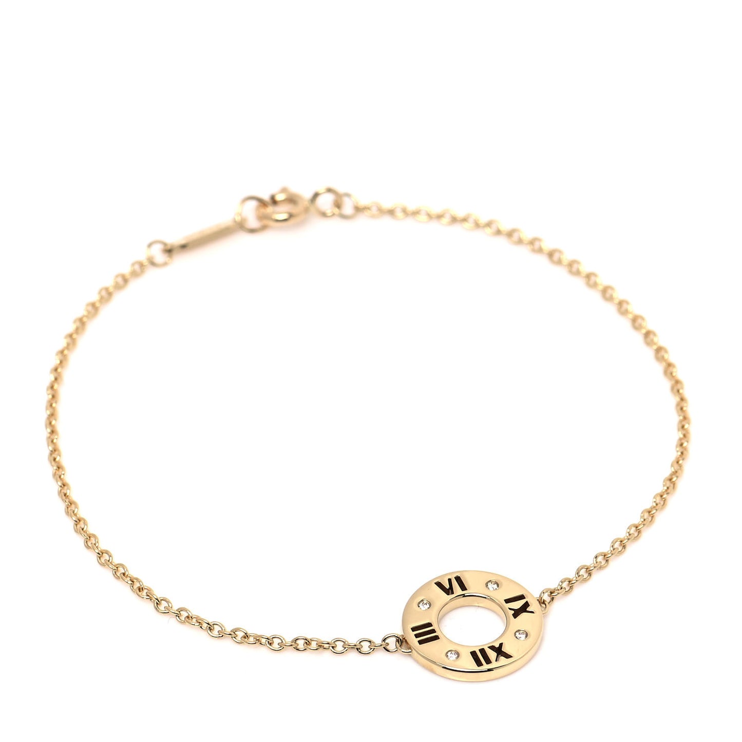 18K Yellow Gold Diamond Atlas Pierced Bracelet
