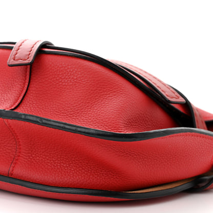 Loewe Grained Calfskin Small Gate Crossbody Bag Scarlet Burnt Red 9 of 9