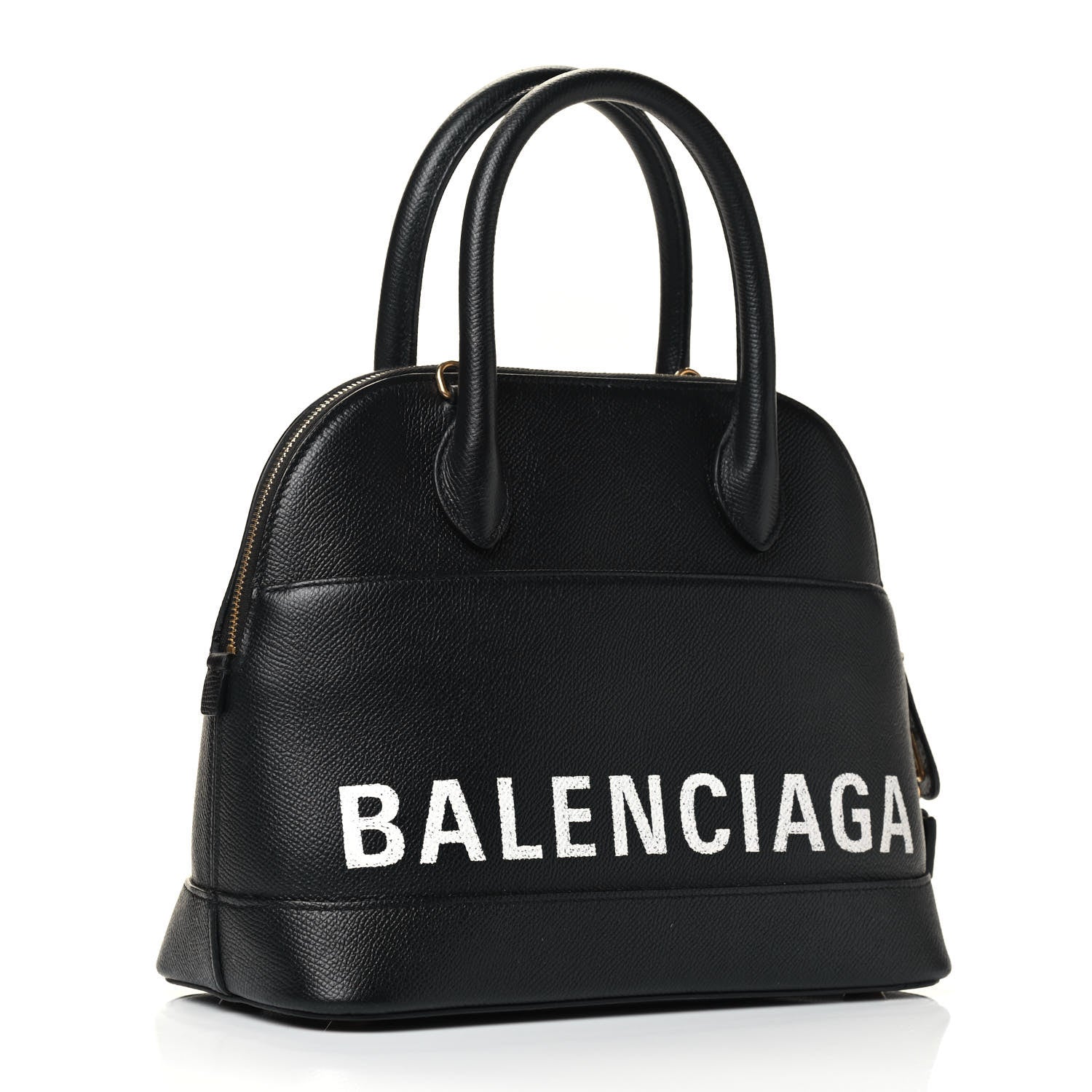 Balenciaga Signature Grained Calfskin Logo S Ville Top Handle Bag Black 2 of 4
