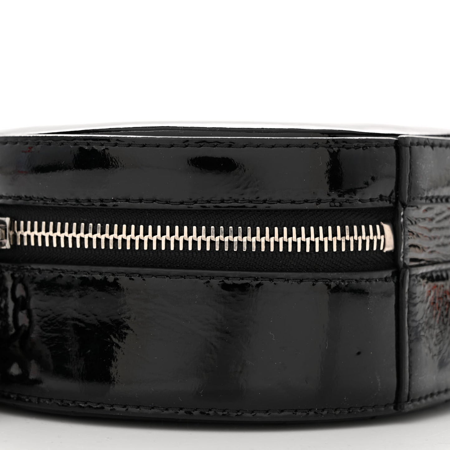 Patent Round As Earth Evening Bag Black