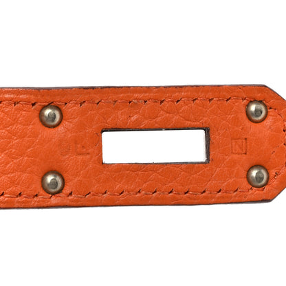 Hermes Taurillon Clemence Shoulder Kelly 42 Orange Orange 7 of 11
