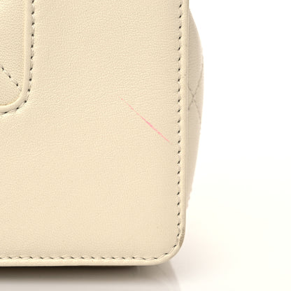 Chanel Sheepskin Quilted Medium Vintage Mademoiselle Flap White 9 of 9