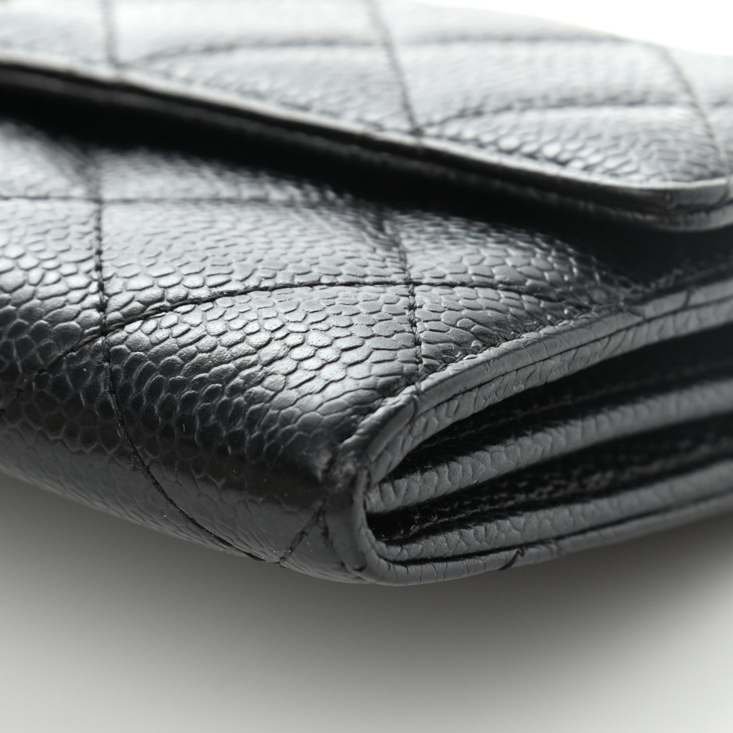 Chanel Caviar Quilted Large Gusset Flap Wallet Black 16 of 16