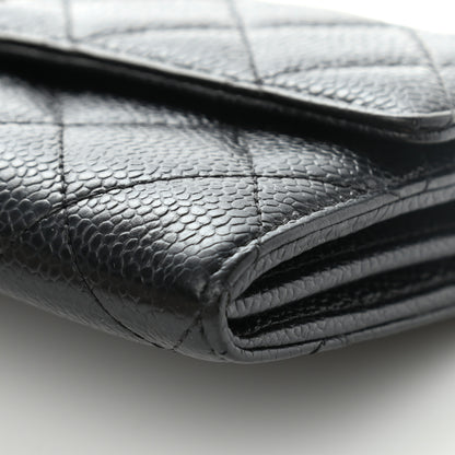 Chanel Caviar Quilted Large Gusset Flap Wallet Black 16 of 16