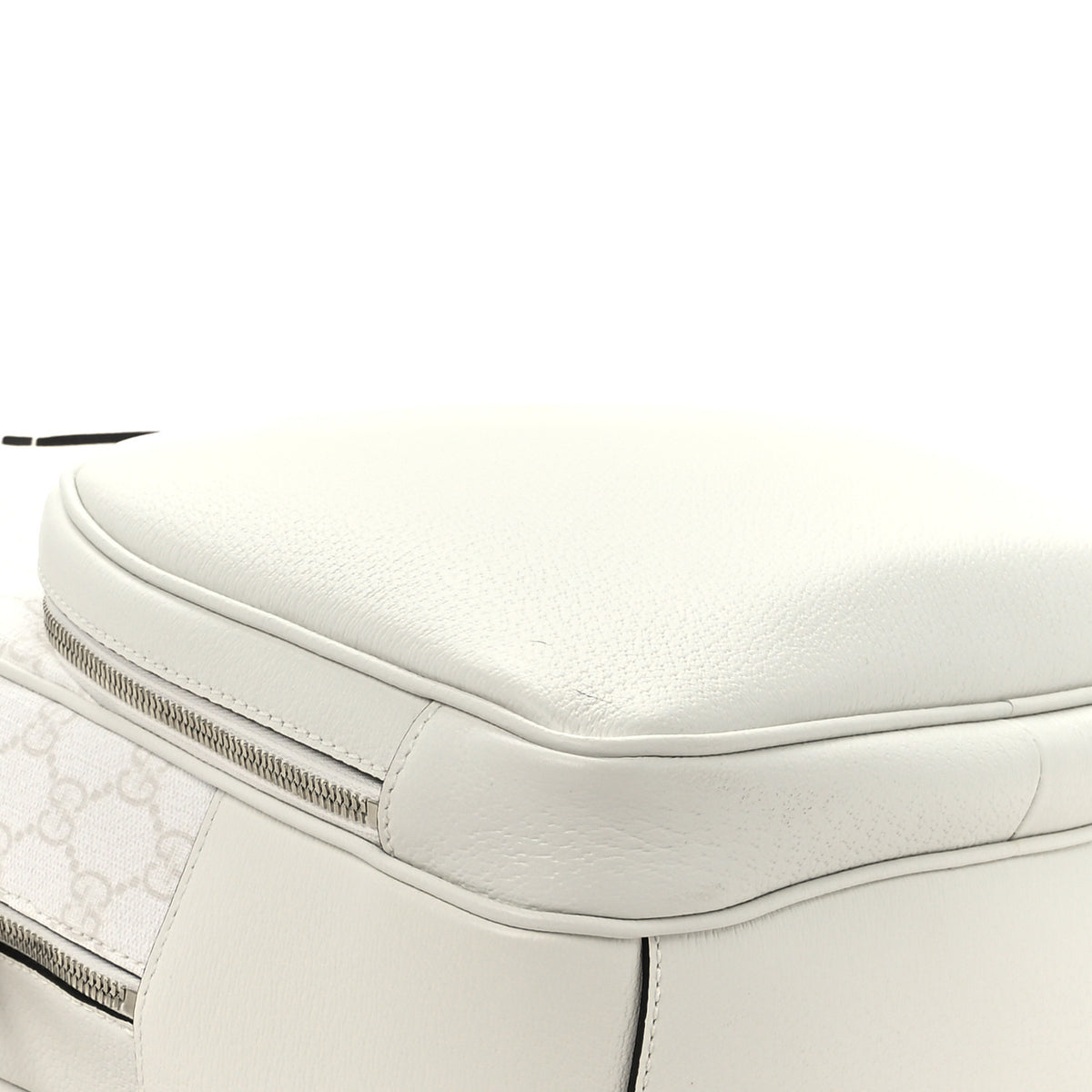 Gucci Caflskin GG Supreme Monogram Medium Backpack White 3 of 10