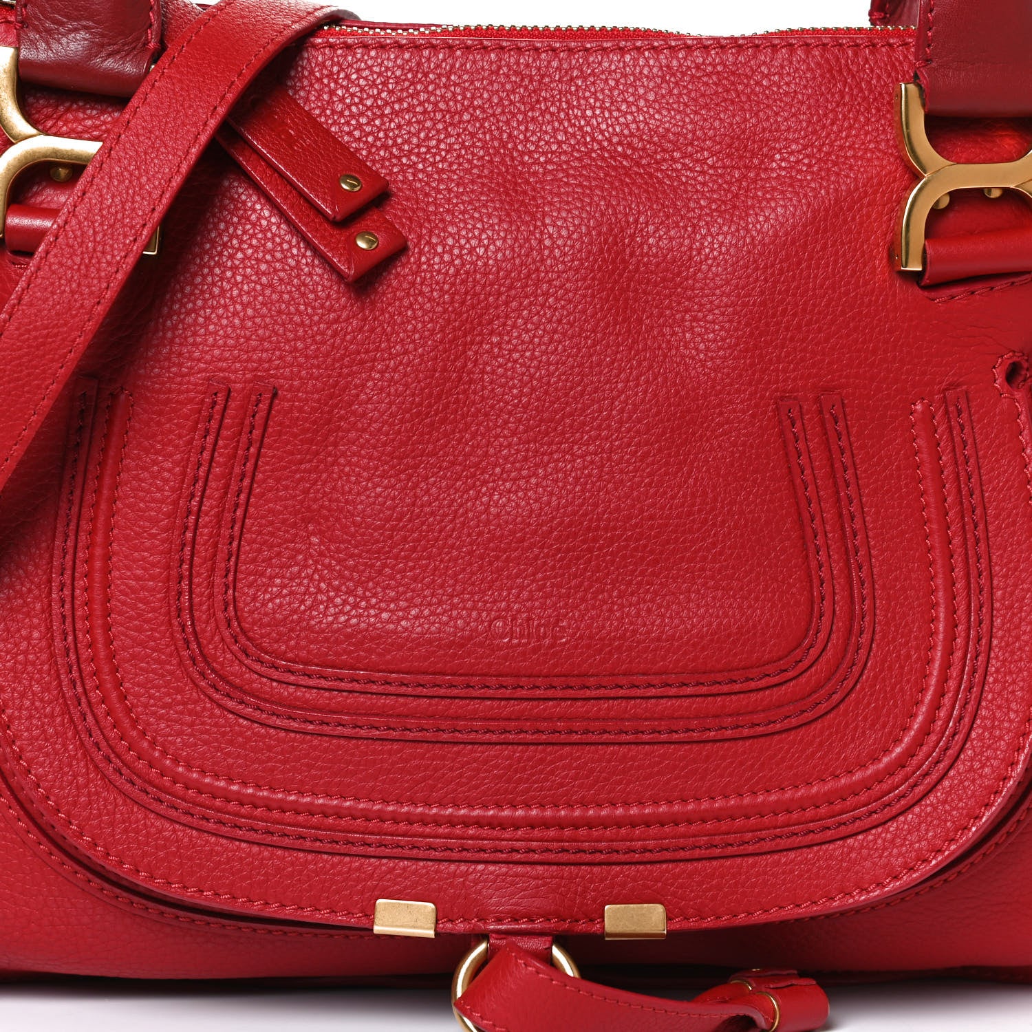 Chloe Calfskin Medium Marcie Satchel Red 8 of 12