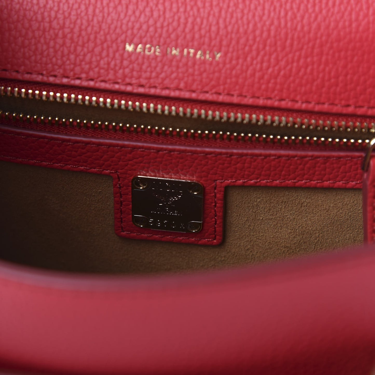 Calfskin Studded Small Patricia Satchel Chinese Red