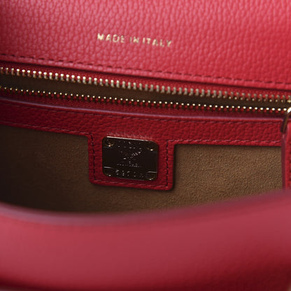 MCM Calfskin Studded Small Patricia Satchel Chinese Red 8 of 10