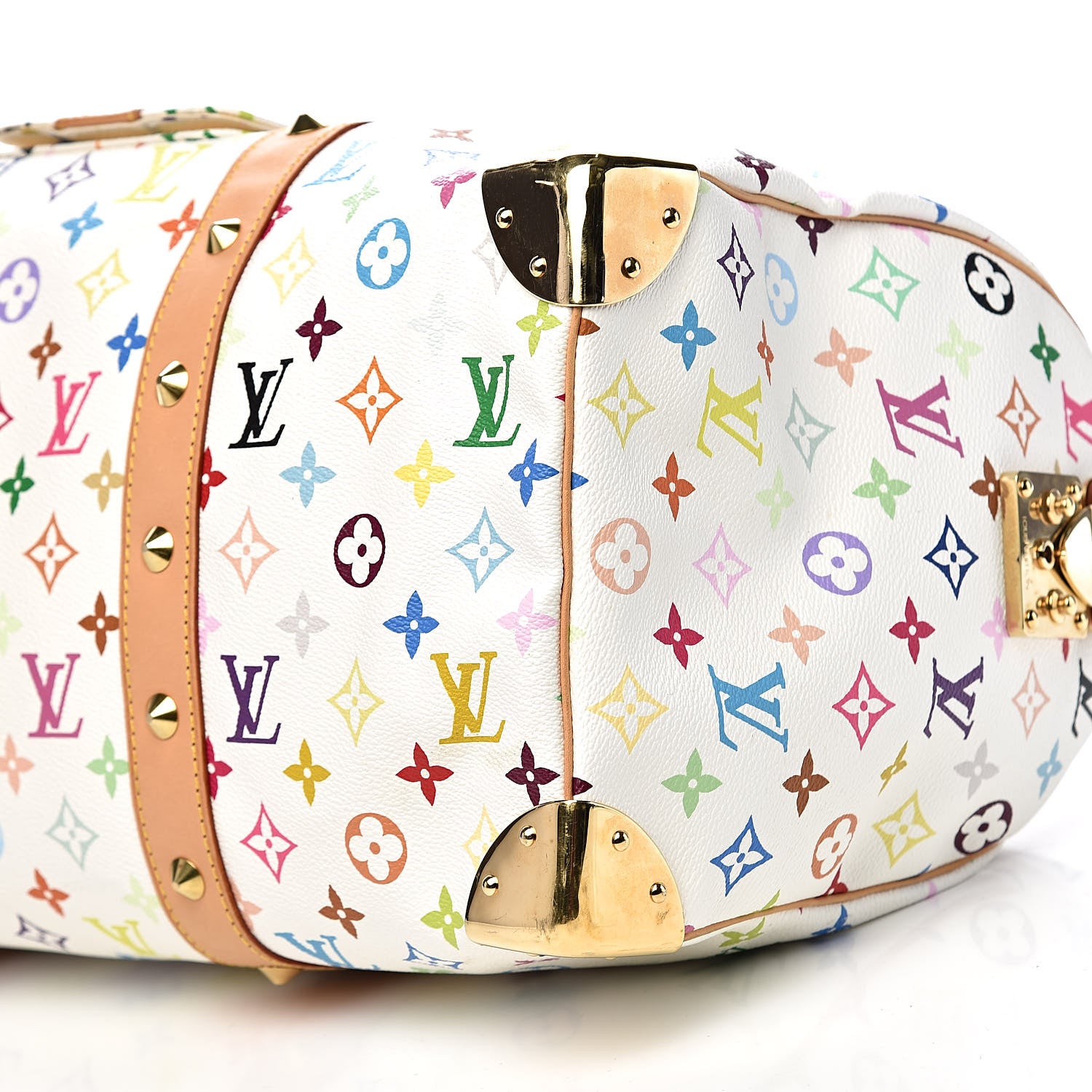 Louis Vuitton Monogram Multicolor Keepall 45 White 8 of 9