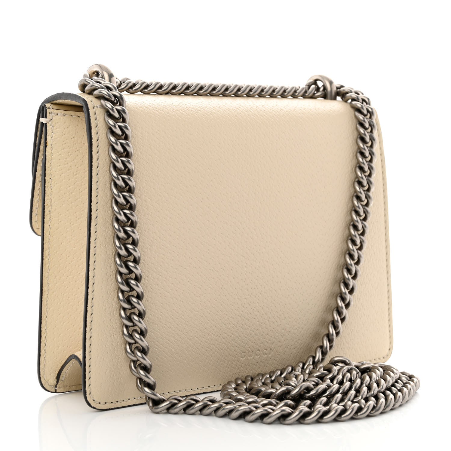 Gucci Textured Calfskin Crystal Mini Dionysus Shoulder Bag Mystic White 3 of 15