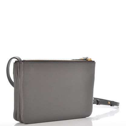 Celine Lambskin Small Trio Crossbody Bag Smoke 3 of 9