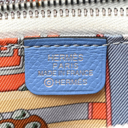 Hermes Epsom Silk'in Compact Wallet Bleu Paradis 6 of 11