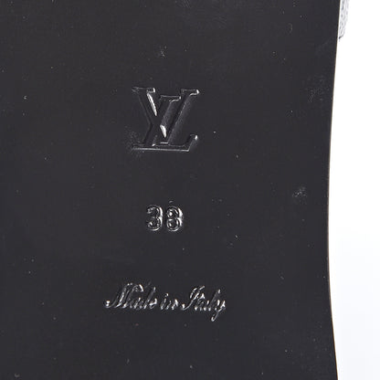 Louis Vuitton Patent Calfskin Monogram LV Black Heart Flat Mules 38 Cacao 10 of 10