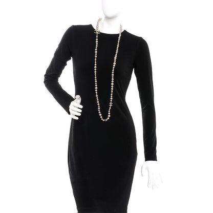Chanel Resin Pearl CC Long Necklace in Golden Pearly Beige 2 of 5