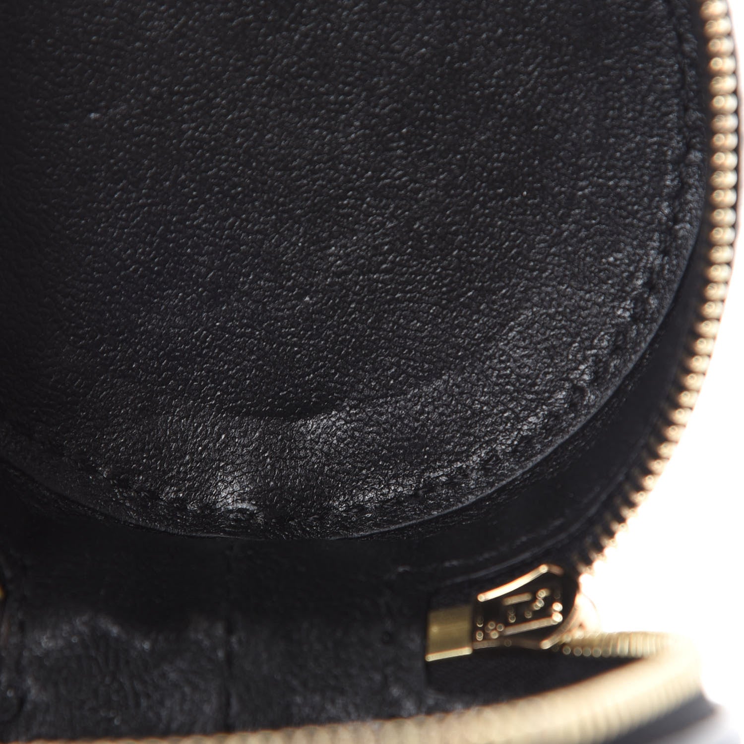 Fendi Calfskin FF 1974 Embossed Help Bag Charm Maya Black 6 of 7