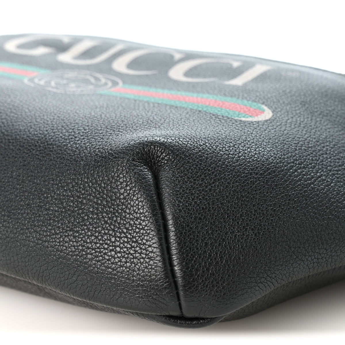 Gucci Grained Calfskin Logo Belt Bag Black 10 of 11