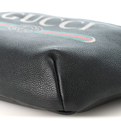 Gucci Grained Calfskin Logo Belt Bag Black 10 of 11