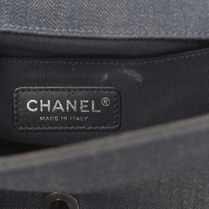 Chanel Denim Chevron Small Boy Flap Light Blue 6 of 16