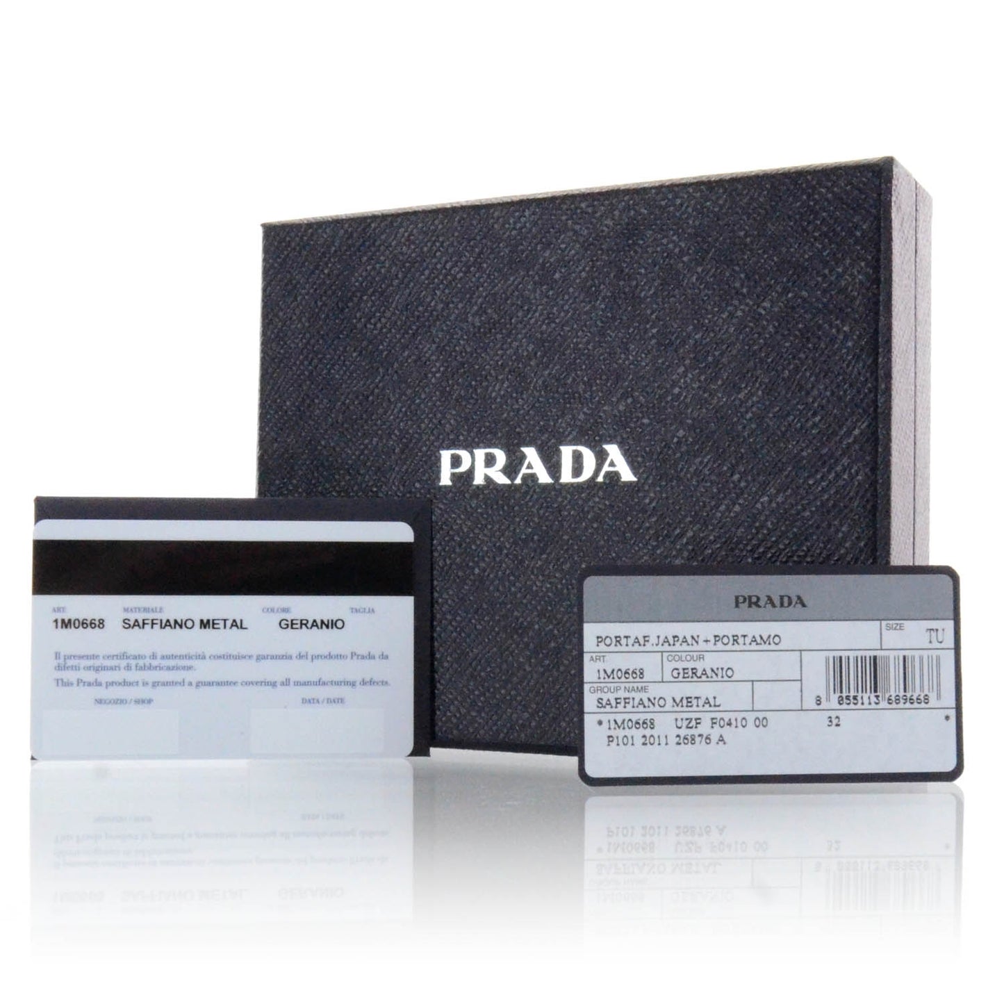 Saffiano Metal Bi-Fold Wallet Geranio