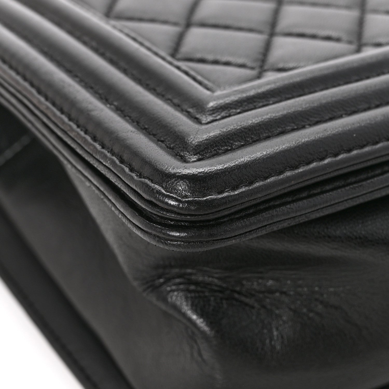 Chanel Lambskin Quilted Medium Boy Flap Black 14 of 14