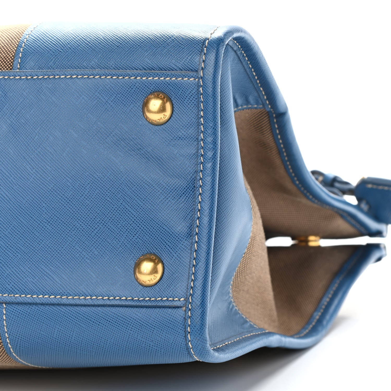 Prada Jacquard Logo Tote Azzurro 22 of 22