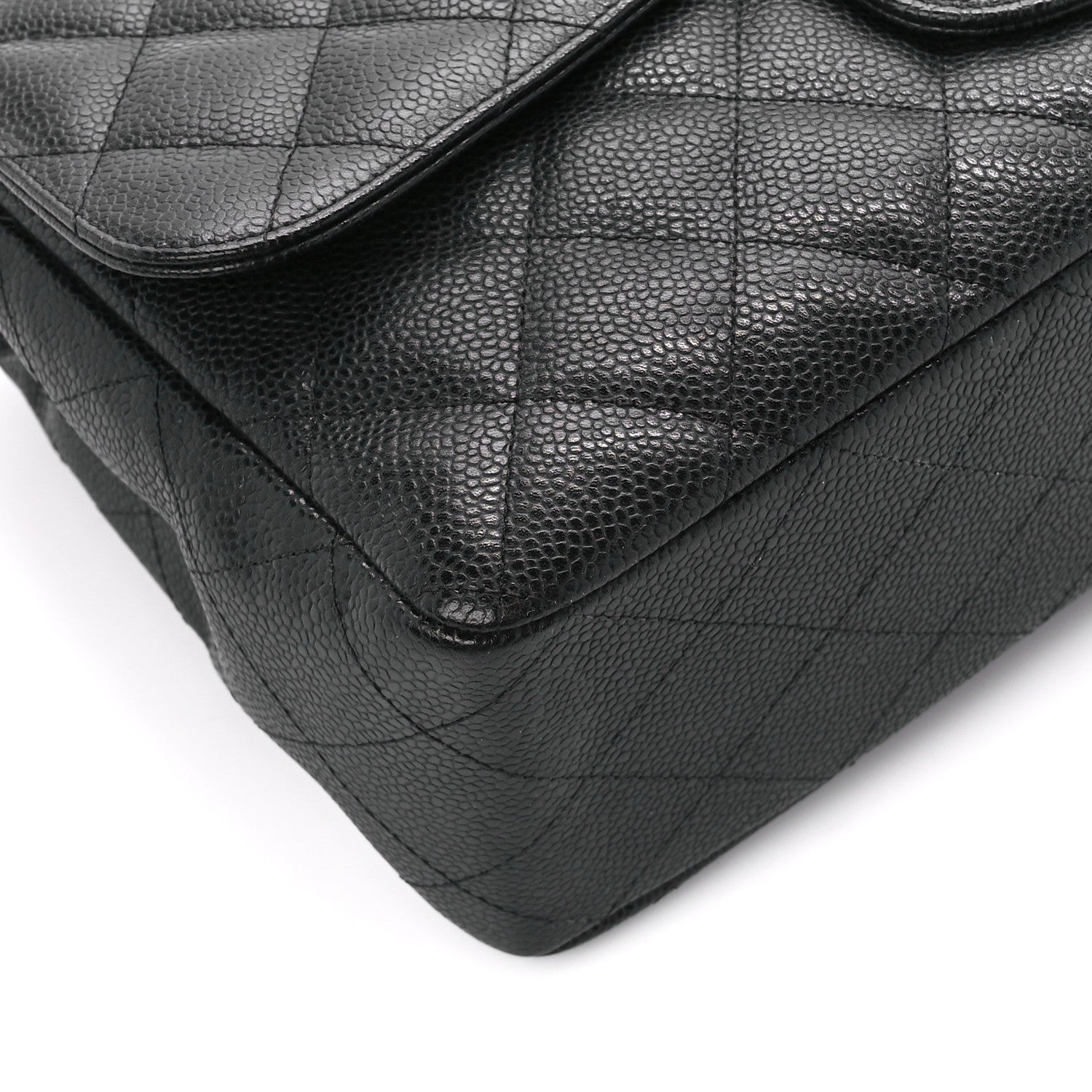Chanel Caviar Quilted Jumbo Single Flap Black 10 of 12