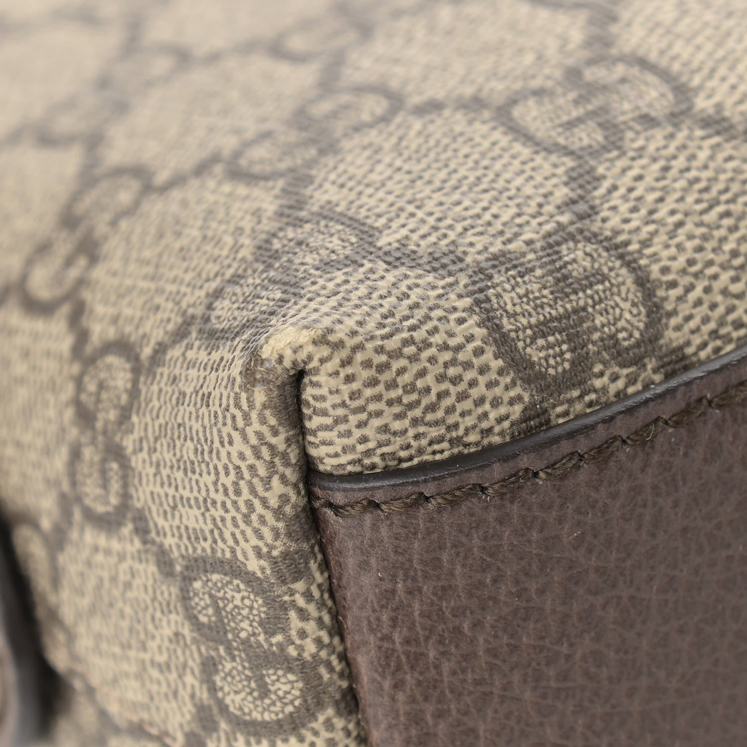Gucci GG Supreme Monogram Textured Dollar Calfskin Web Small Ophidia Dome Shoulder Bag Beige Ebony New Acero 8 of 13