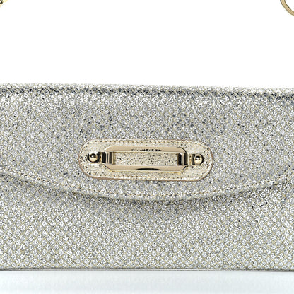 Jimmy Choo Glitter Fabric Large Riane Clutch Champagne 7 of 10