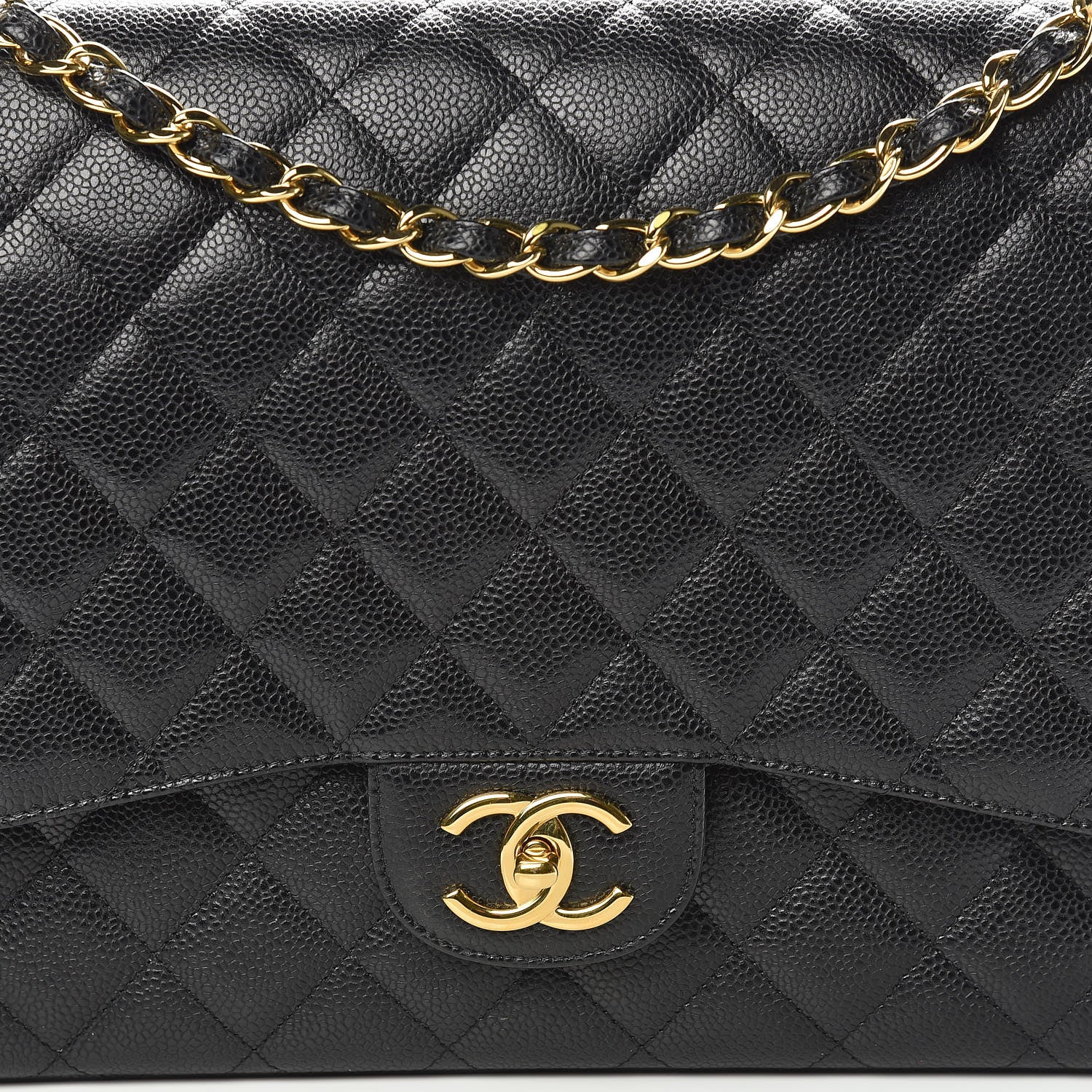 Chanel Caviar Quilted Maxi Double Flap Black 10 of 11