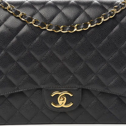 Chanel Caviar Quilted Maxi Double Flap Black 10 of 11