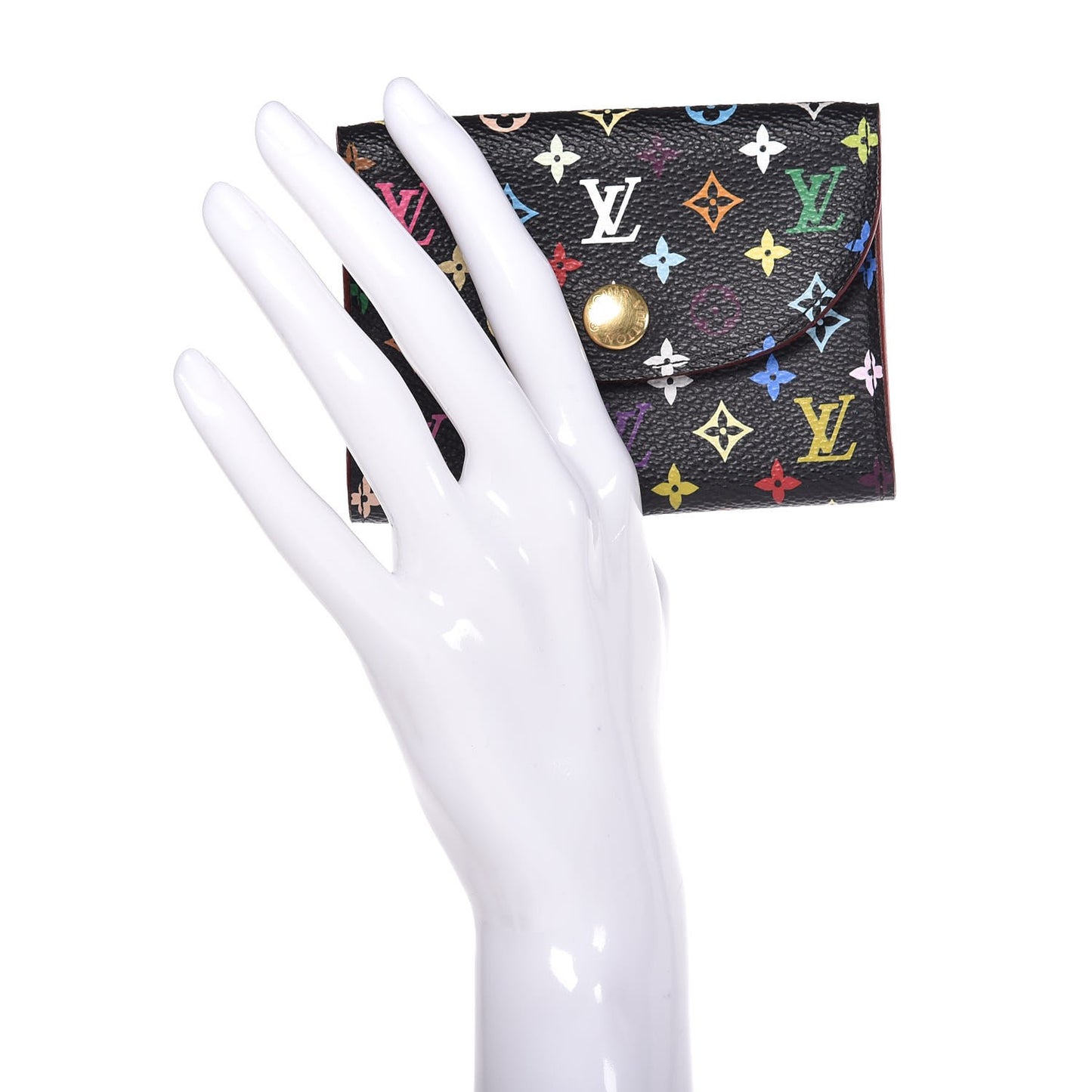 Monogram Multicolor Business Card Holder Black Grenade