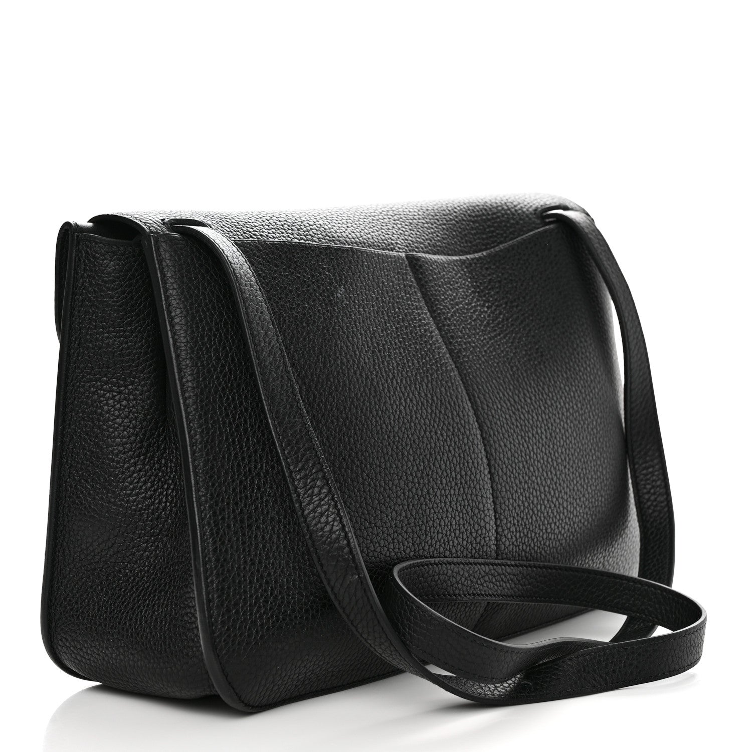 Hermes Taurillon Clemence Halzan 31 GM Black 3 of 11