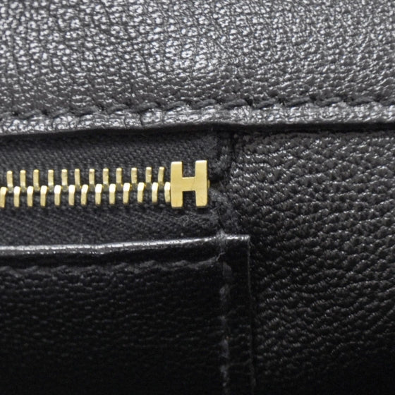 Hermes Taurillon Clemence Birkin 35 Black 9 of 11