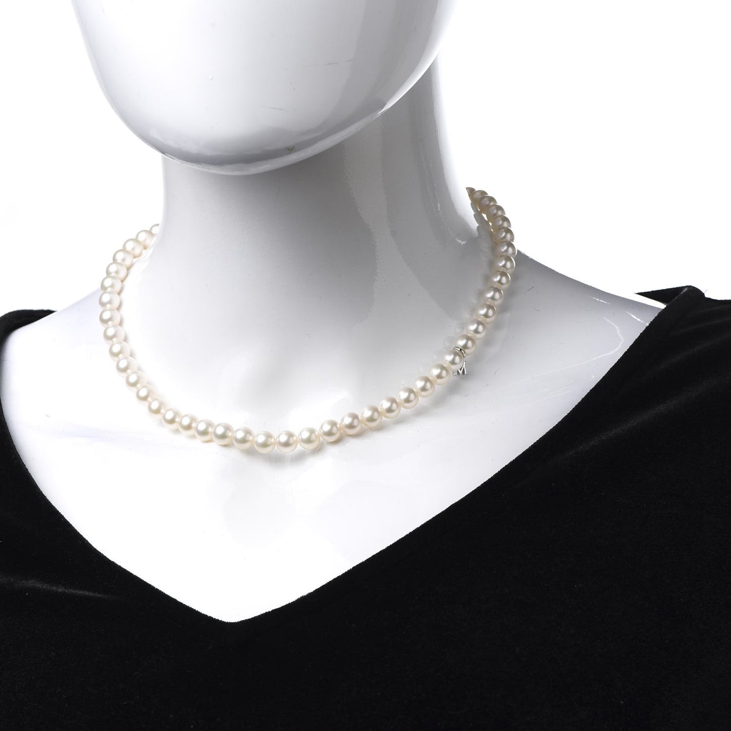 Sterling Silver Pearl 7-7.5mm Strand Necklace 16.5"