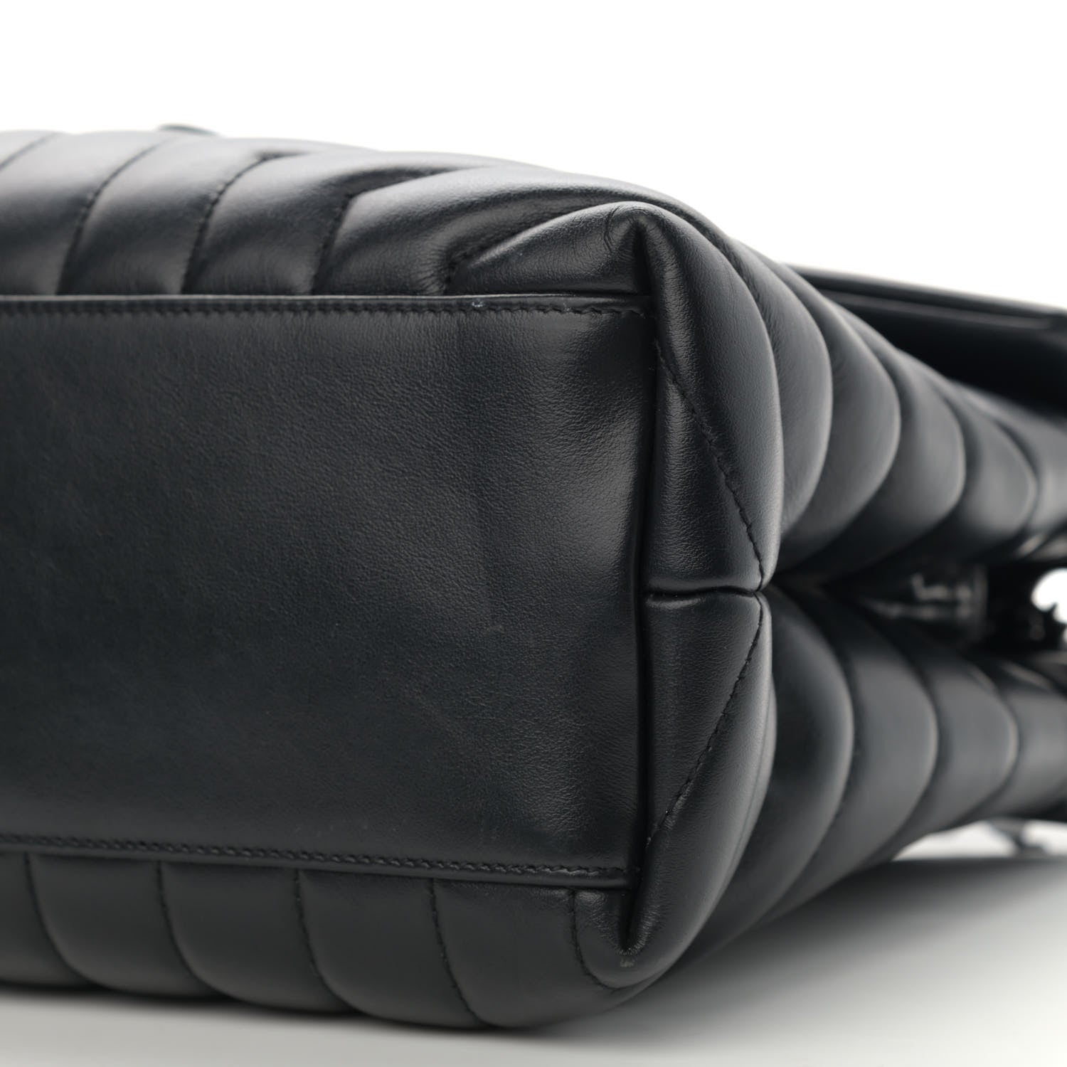 Saint Laurent Calfskin Y Quilted Monogram Medium Loulou Chain Satchel Black 12 of 15