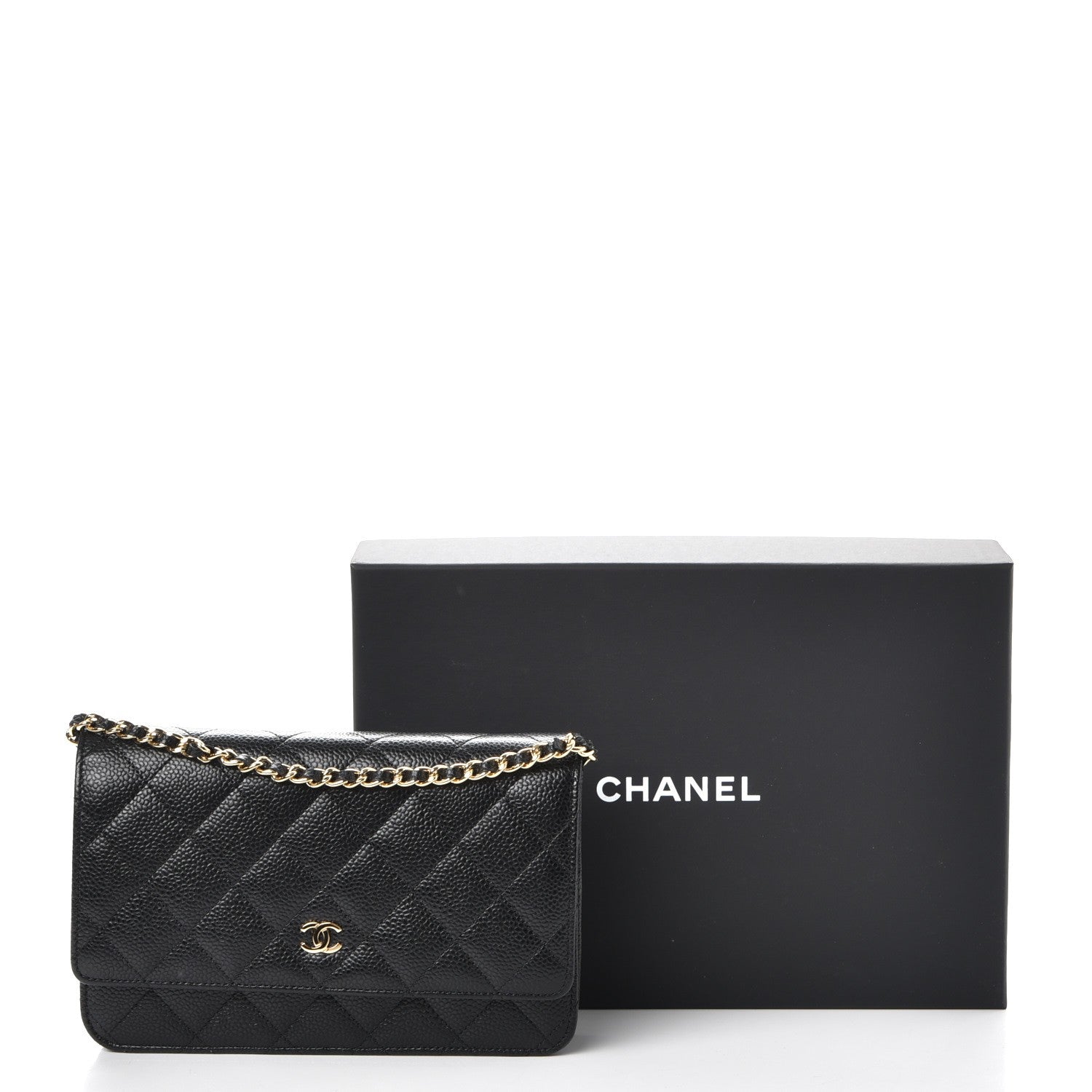 Chanel Caviar Quilted Wallet On Chain WOC Black 9 of 9